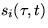 $s_i(\tau, t)$