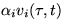 $\alpha_i v_i(\tau,t) = s_i(\tau,t).$