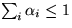 $\sum_i {\alpha}_i \leq 1$